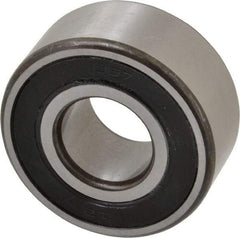 SKF - 20mm Bore Diam, 47mm OD, Double Seal Angular Contact Radial Ball Bearing - 20.6mm Wide, 2 Rows, Round Bore, 12,000 Lb Static Capacity, 19,000 Lb Dynamic Capacity - Caliber Tooling