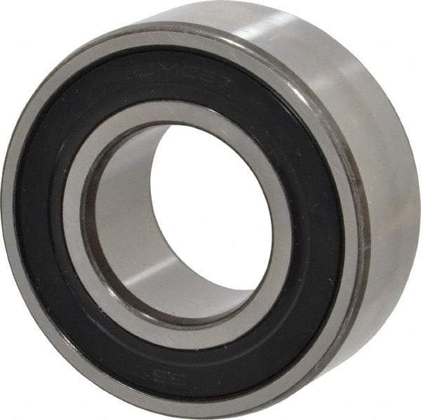 SKF - 30mm Bore Diam, 62mm OD, Double Seal Angular Contact Radial Ball Bearing - 23.8mm Wide, 2 Rows, Round Bore, 20,800 Lb Static Capacity, 28,600 Lb Dynamic Capacity - Caliber Tooling