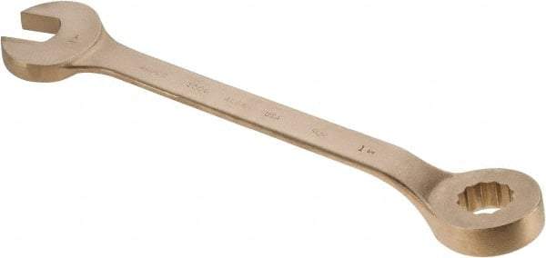 Ampco - 1-3/4" 12 Point Offset Combination Wrench - 15° Offset Angle, 22-3/4" OAL, Aluminum Bronze, Plain Finish - Caliber Tooling