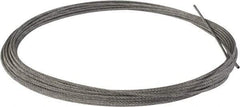 Value Collection - 1/4" Diam, Aircraft Cable - 6,100 Lb Breaking Strength, 7 x 7 Strand Core - Caliber Tooling