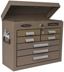 Value Collection - 7 Drawer Tool Chest - 20" Wide x 8-1/2" Deep x 16-3/4" High, Steel, Brown - Caliber Tooling