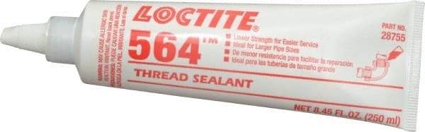 Loctite - 250 mL Tube, Off-White, Low Strength Paste Threadlocker - Series 564, 72 Hour Full Cure Time, Hand Tool, Heat Removal - Caliber Tooling