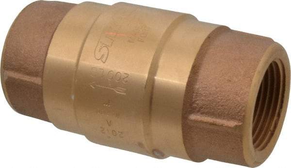 Strataflo - 1" Brass Check Valve - Inline, FNPT x FNPT, 200 WOG - Caliber Tooling