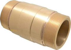 Strataflo - 3" Brass Check Valve - Inline, MNPT x MNPT, 200 WOG - Caliber Tooling