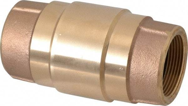 Strataflo - 1-1/2" Brass Check Valve - Inline, FNPT x FNPT, 200 WOG - Caliber Tooling