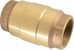 Strataflo - 2" Brass Check Valve - Inline, FNPT x FNPT, 200 WOG - Caliber Tooling