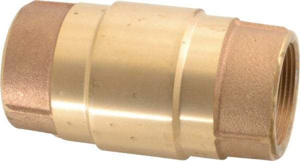 Strataflo - 1-1/2" Brass Check Valve - Inline, FNPT x FNPT, 200 WOG - Caliber Tooling