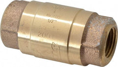 Strataflo - 1/2" Brass Check Valve - Inline, FNPT x FNPT, 400 WOG - Caliber Tooling