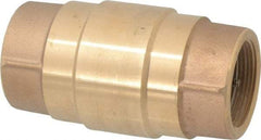 Strataflo - 1-1/2" Brass Check Valve - Inline, FNPT x FNPT, 400 WOG - Caliber Tooling