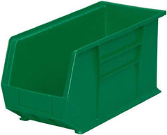 Akro-Mils - 60 Lb. Load Capacity, 18" Deep, Green Polymer Hopper Stacking Bin - 9" High x 8-1/4" Wide x 18" Long - Caliber Tooling