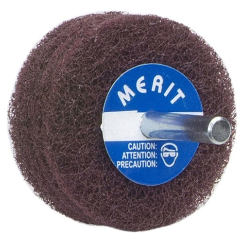 2″ × 1/2″ with 1/4″ Spindle Non-Woven Spindle - Mounted Disc Fine Grit Aluminum Oxide - Caliber Tooling