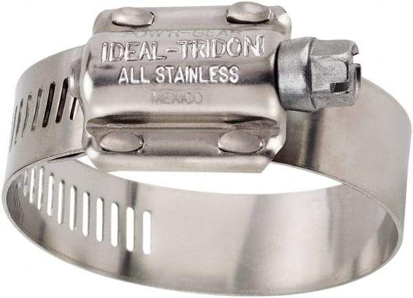 IDEAL TRIDON - SAE Size 712, 6-1/4 to 7-1/8" Diam, Stainless Steel High Torque Worm Drive Clamp - 5/8" Wide, Material Grade 304, Series 60 - Caliber Tooling