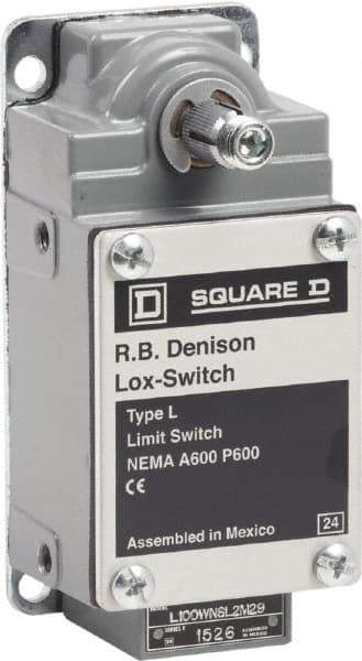 Square D - DPST, 2NO, 600 Volt Screw Terminal, Rotary Spring Return Actuator, General Purpose Limit Switch - 1, 2, 4, 12, 13 NEMA Rating, IP67 IPR Rating - Caliber Tooling