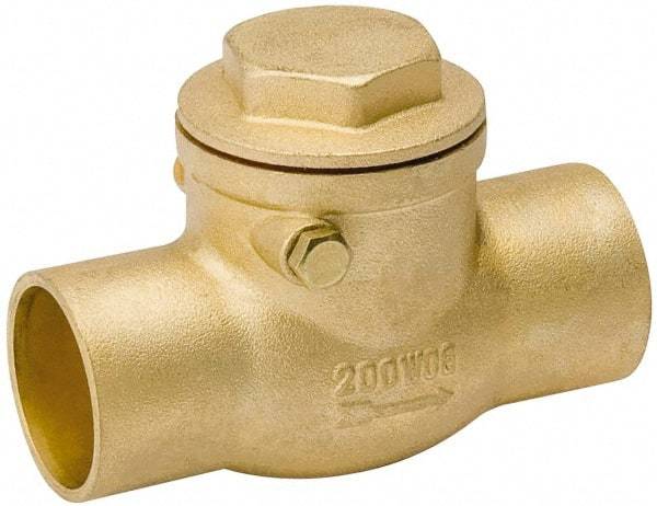 Value Collection - 3/4" Brass Check Valve - Check Swing, C x C, 200 WOG - Caliber Tooling