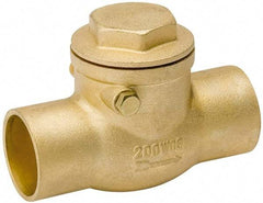 Value Collection - 3/4" Brass Check Valve - Check Swing, C x C, 200 WOG - Caliber Tooling