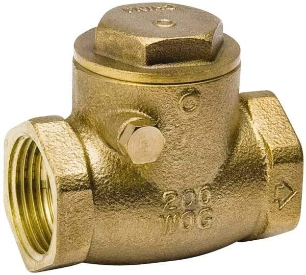 Value Collection - 1-1/2" Brass Check Valve - Check Swing, IPS, 200 WOG - Caliber Tooling