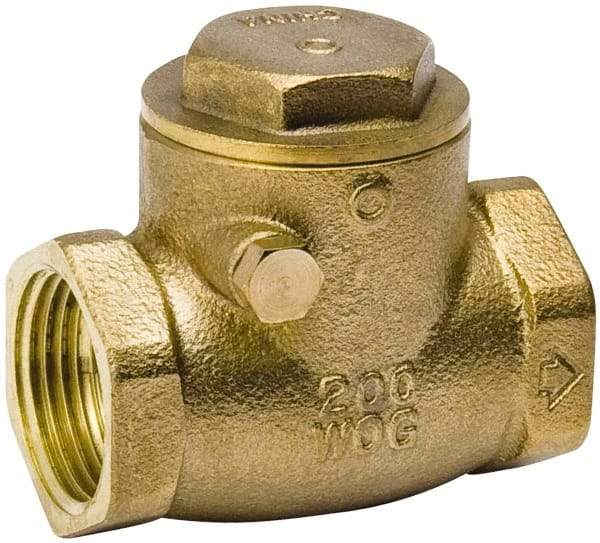 Value Collection - 1-1/4" Brass Check Valve - Check Swing, IPS, 200 WOG - Caliber Tooling