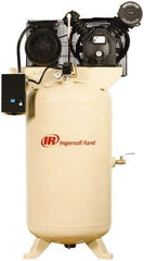 Ingersoll-Rand - 5 hp, 80 Gal Stationary Electric Vertical Air Compressor - Three Phase, 175 Max psi, 16.8 CFM, 230 Volt - Caliber Tooling