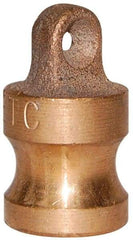 EVER-TITE Coupling Products - 4" Brass Cam & Groove Suction & Discharge Hose Dust Plug For Use with Couplers - Part DP, 100 Max psi - Caliber Tooling