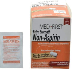 Medique - Medi-First Extra-Strength Non-Aspirin Tablets - Headache & Pain Relief - Caliber Tooling