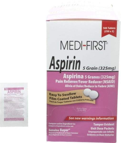 Medique - Medi-First Aspirin Tablets - Headache & Pain Relief - Caliber Tooling