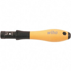 Wiha - 1 Piece, 0.04 to 0.46 N/m, Adjustable Torque Limiting Screwdriver - 4" OAL, 1/4" Drive - Caliber Tooling