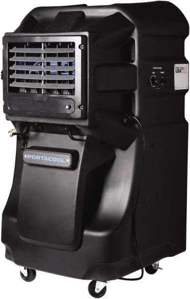 PortaCool - 30 Gal Capacity, 0.5 hp, 3,600 CFM Evaporative Cooler - 8 Amp Rating, 110/115 Volts, Infinitely Variable Speed - Caliber Tooling