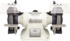 Palmgren - 8" Wheel Diam x 1" Wheel Width, 1 hp Grinder - 5/8" Arbor Hole Diam, 1 Phase, 3,600 Max RPM, 115/240 Volts - Caliber Tooling