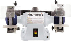 Palmgren - 6" Wheel Diam x 3/4" Wheel Width, 1/3 hp Grinder - 1/2" Arbor Hole Diam, 1 Phase, 3,450 Max RPM, 115/230 Volts - Caliber Tooling