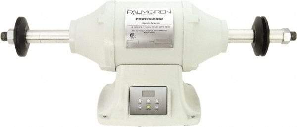 Palmgren - 10" Wheel Diam x 1" Wheel Width, 1-1/2 hp Buffer - 1" Arbor Hole Diam, 1 Phase, 3,000 Max RPM, 115/240 Volts - Caliber Tooling