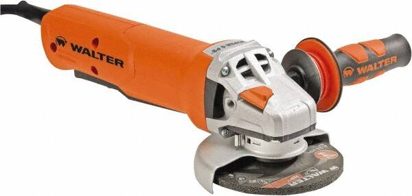 WALTER Surface Technologies - 5" Wheel Diam, 11,000 RPM, Corded Angle & Disc Grinder - 5/8-11 Spindle - Caliber Tooling