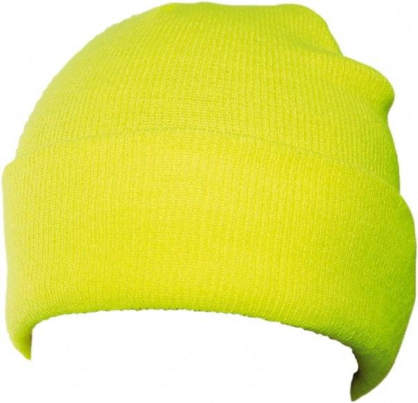 Tingley - Size Universal, High Visibility Slip-On Knit Hat - Green & Yellow Solid Pattern, Polyester - Caliber Tooling