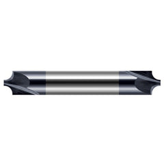 Corner Rounding End Mills - 0.1870″ (3/16″) Radius × 0.0600″ Pilot Diameter Carbide Corner Rounding End Mill DE, 2 Flutes, AlTiN Coated - Exact Industrial Supply