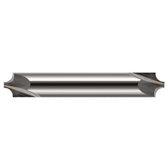 Corner Rounding End Mills - 0.0890″ Radius × 0.2480″ Pilot Diameter Carbide 5° Flare Corner Rounding End Mill DE, 4 Flutes - Exact Industrial Supply