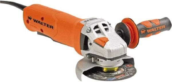 WALTER Surface Technologies - 4" Wheel Diam, 10,500 RPM, Corded Angle & Disc Grinder - 5/8-11 Spindle - Caliber Tooling