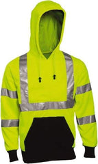 Tingley - Size M, Lime, High Visibility, Long Sleeve SweatPocket, - 36 to 38" Chest, 1 Pocket, Polyester - Caliber Tooling