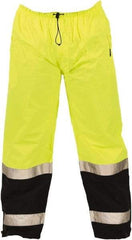 Tingley - Size M Polyurethane on 75 Denier Ripstop Polyester High-Visibility Pants - Snap Closure, No Pockets, 36" to 38" Waist, 29" Inseam, Yellow/Green, ANSI 107-2015 Class E - Caliber Tooling