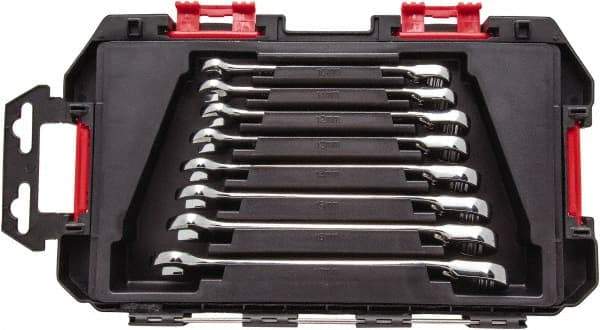 Blackhawk by Proto - 7 Piece, 10mm to 16mm, Reversible Ratcheting Combination Wrench Set - Metric Measurement Standard, Chrome Finish, Comes in Case - Caliber Tooling