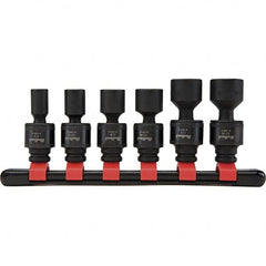 Blackhawk by Proto - 6 Piece 1/4" Drive Impact Socket Set - 6 Points, 1/4" to 9/16" Range, Inch Measurement Standard - Caliber Tooling