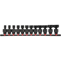 Blackhawk by Proto - 12 Piece 3/8" Drive Impact Socket Set - 6 Points, 5/16" to 1" Range, Inch Measurement Standard - Caliber Tooling