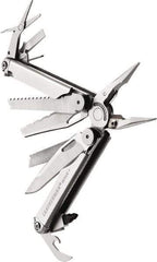 Leatherman - 1 Piece, Multi-Tool Set with 18 Functions - Silver, 6" OAL, 4" Closed Length - Caliber Tooling