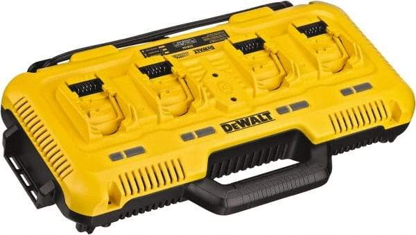 DeWALT - 20 Volt, 4 Battery Lithium-Ion Power Tool Charger - 1 hr & 30 min to Charge, AC Wall Outlet Power Source - Caliber Tooling