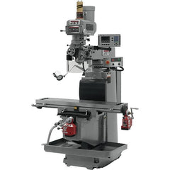 Jet - 54" Table Width x 12" Table Length, Variable Speed Pulley Control, 3 Phase Knee Milling Machine - R8 Spindle Taper, 5 hp - Caliber Tooling