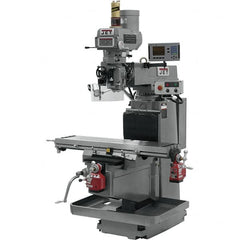 Jet - 54" Table Width x 12" Table Length, Variable Speed Pulley Control, 3 Phase Knee Milling Machine - NST40 Spindle Taper, 5 hp - Caliber Tooling