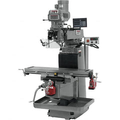 Jet - 54" Table Width x 12" Table Length, Electronic Variable Speed Control, 3 Phase Knee Milling Machine - NST40 Spindle Taper, 5 hp - Caliber Tooling