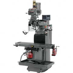 Jet - 54" Table Width x 12" Table Length, Electronic Variable Speed Control, 3 Phase Knee Milling Machine - R8 Spindle Taper, 5 hp - Caliber Tooling