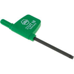 Wiha - T10 Torx Key - Flag-Style, 40mm Length Under Head, 2.9" OAL - Caliber Tooling