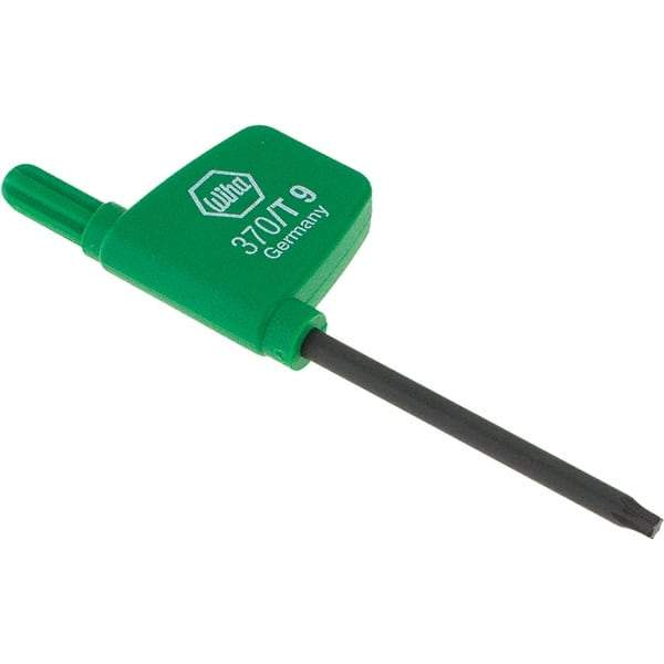 Wiha - T9 Torx Key - Flag-Style, 40mm Length Under Head, 2.9" OAL - Caliber Tooling