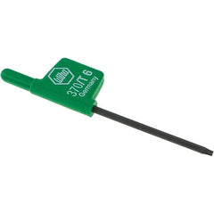 Wiha - T6 Torx Key - Flag-Style, 35mm Length Under Head, 2.6" OAL - Caliber Tooling