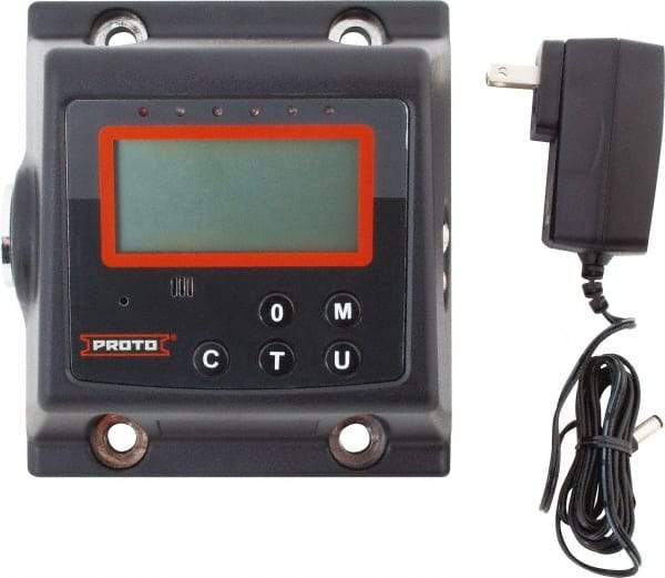 Proto - 5 to 50 Ft/lb, Electronic Torque Tester - Accurate to ± 1% CW and ± 3% CCW Digit Accuracy, 5-5/8" OAL, 3/8" Drive - Caliber Tooling